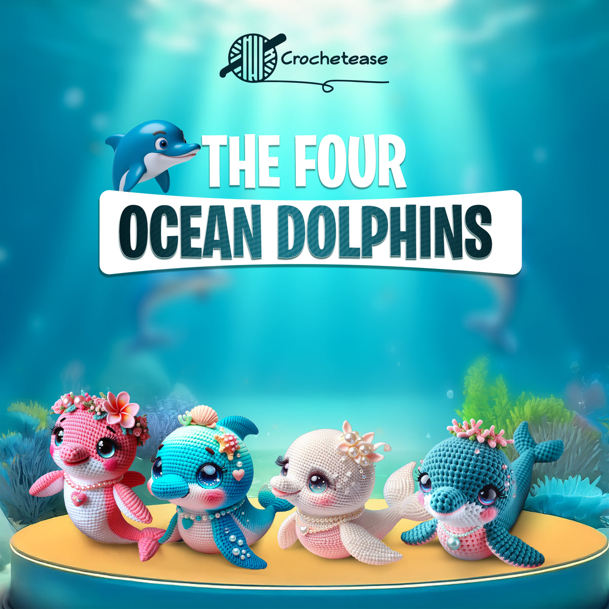 4 in 1: The Four Ocean Dolphins – Crochet Pattern – Crochetease