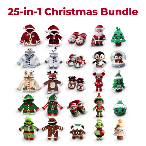 25-in-1 Crochet Pattern Bundle - Christmas Edition