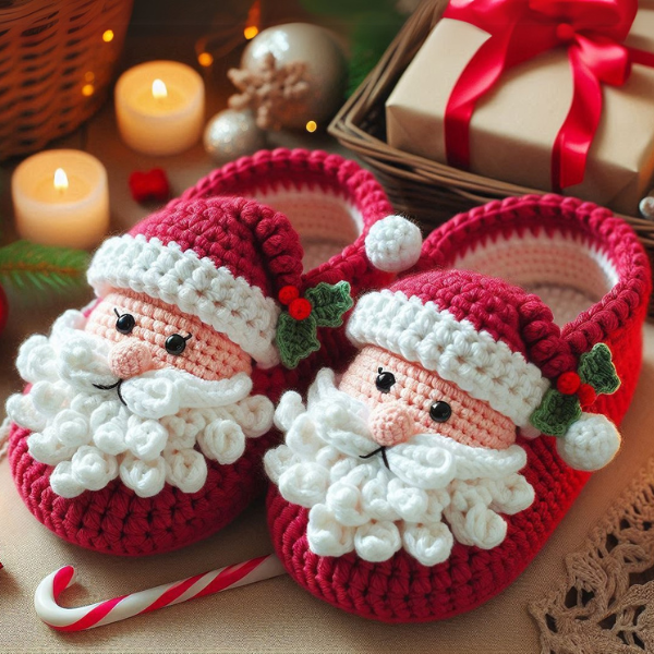 4 in 1 Christmas Cheer Slipper Set  – Crochet Patterns