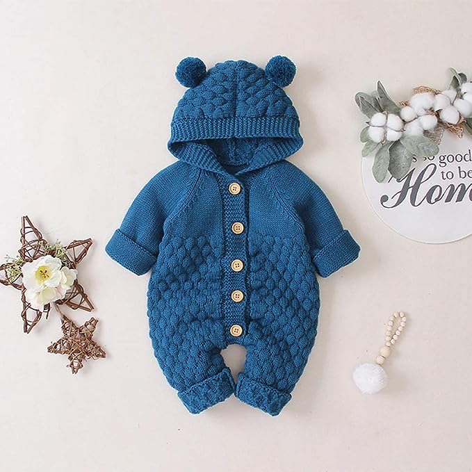 Baby Bear Romper - Knitting Pattern