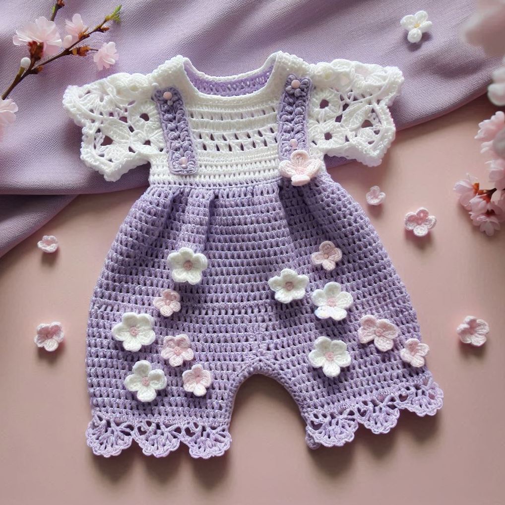 Bloom Baby Jumpsuits  – Crochet Pattern