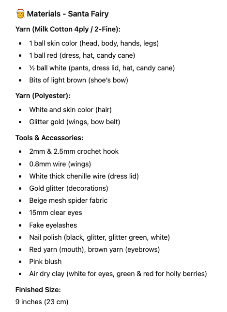 4 in 1 Christmas Fairies Set – Crochet Patterns