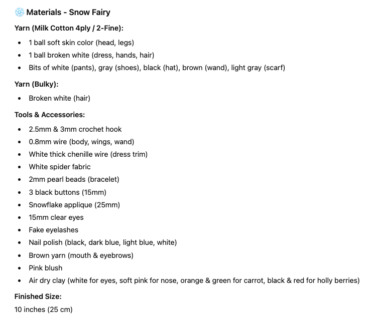 4 in 1 Christmas Fairies Set – Crochet Patterns