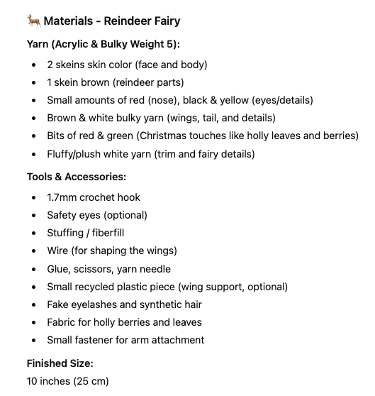 4 in 1 Christmas Fairies Set – Crochet Patterns