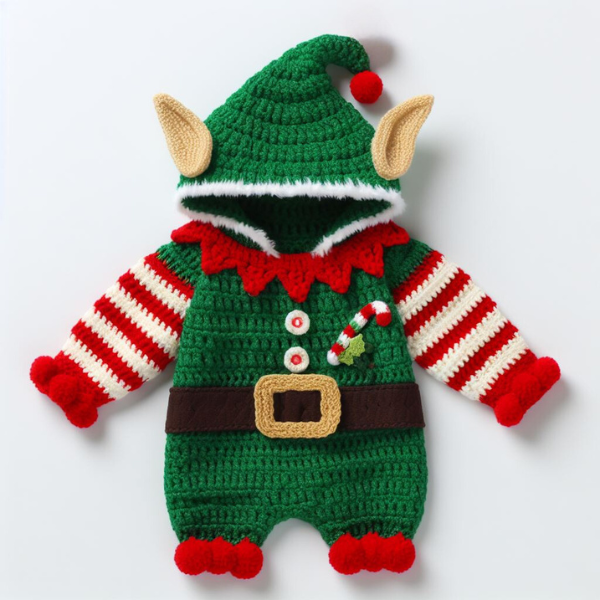 Christmas Baby Jumpsuits  – Crochet Pattern