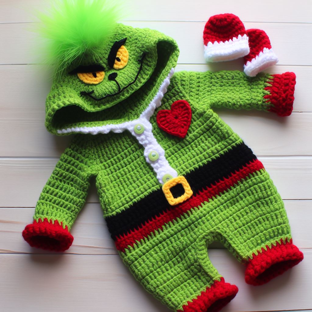 Fun Christmas Baby Jumpsuits  – Crochet Pattern