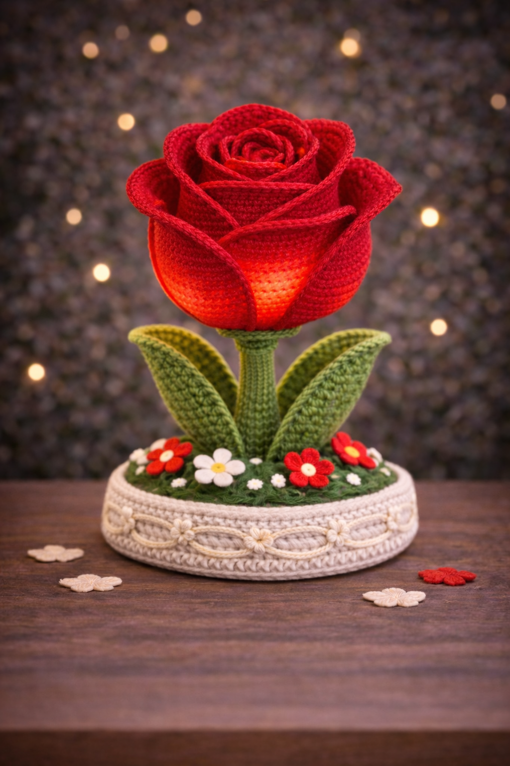 4 in 1 Flower Glow Lamps – Crochet Patterns – Crochetease