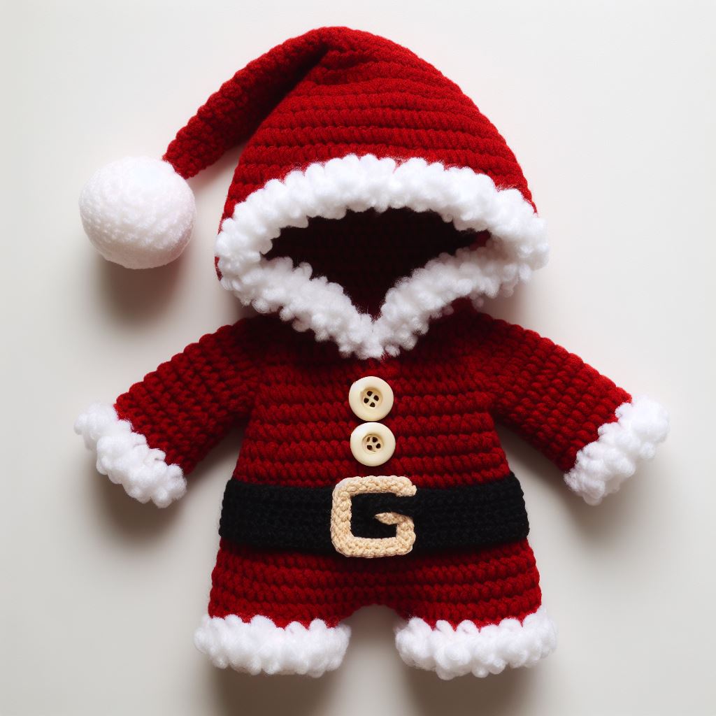 Traditional Christmas Baby Jumpsuits Set  – Crochet Pattern