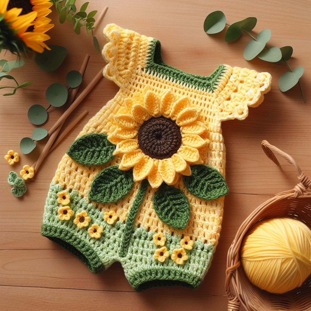 Sunflower Jumpsuit - Crochet Pattern