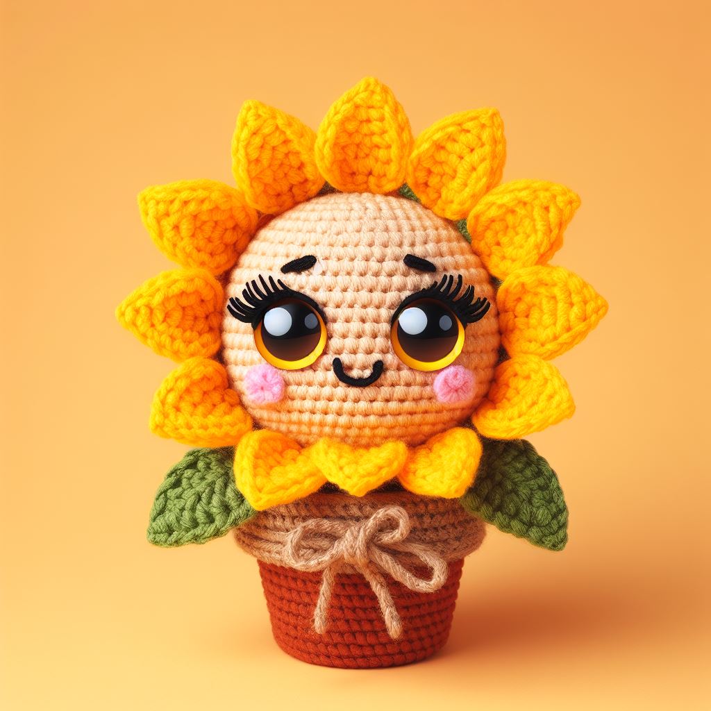 Sunflower Pot - Crochet Pattern