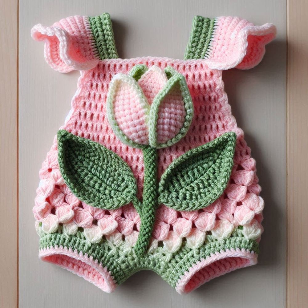 Bloom Baby Jumpsuits  – Crochet Pattern