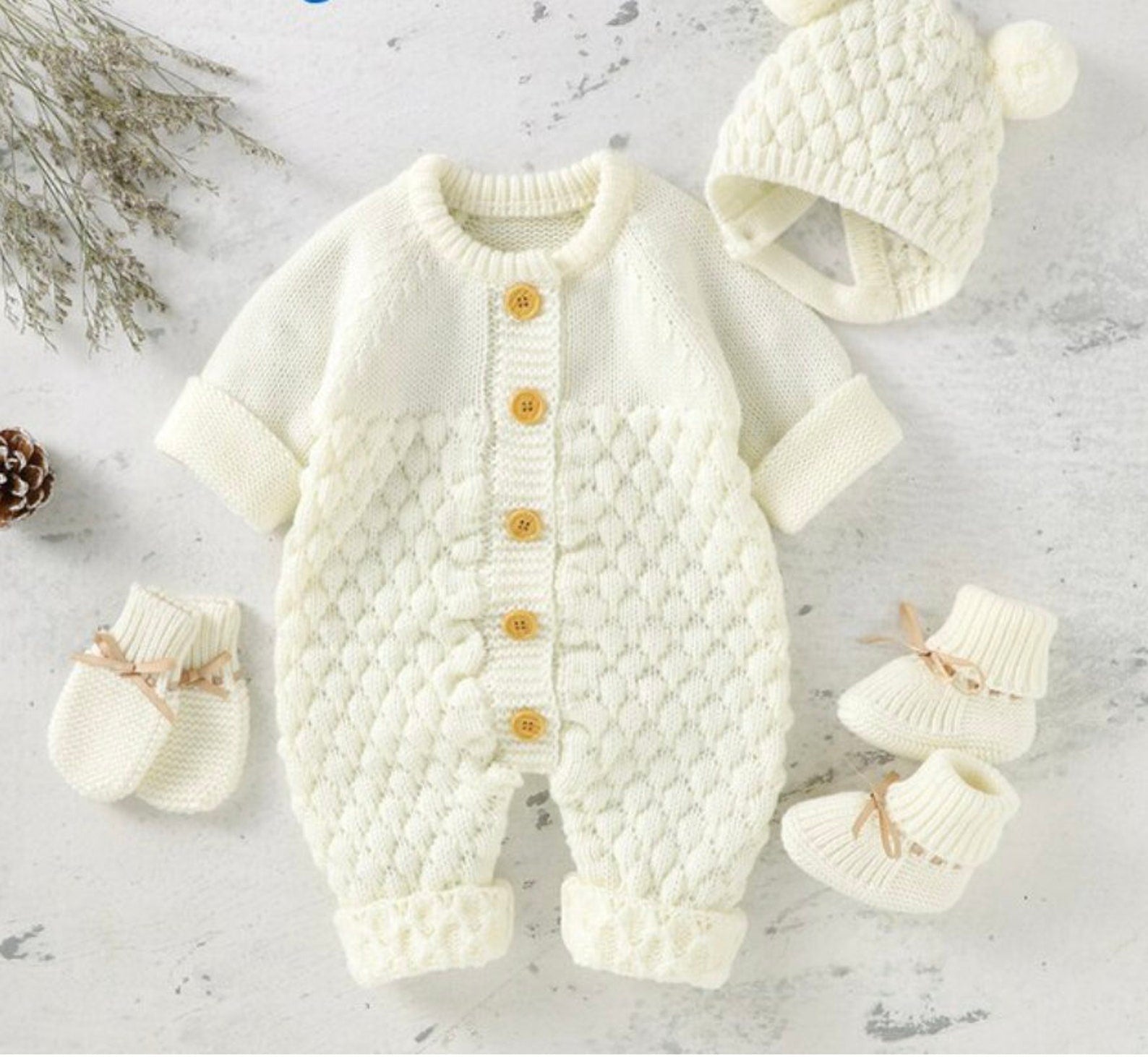 Baby Rompers Sets - Knitting Pattern – Crochetease